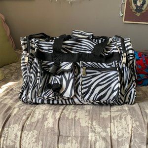 Totes Large Duffel Bag Zebra Print